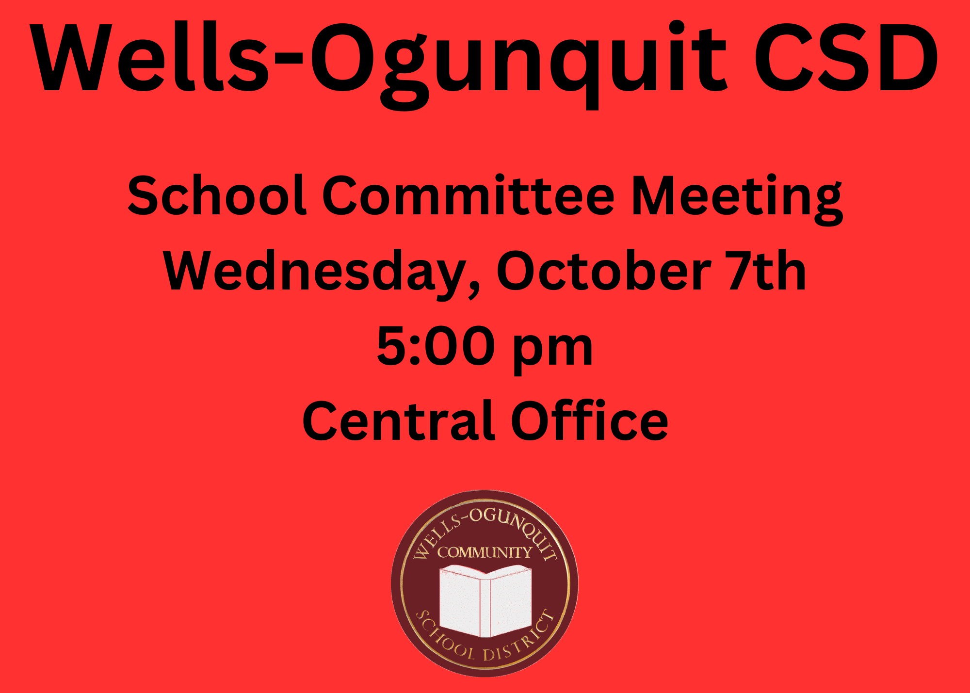 WOCSD School Committee Meeting October 26